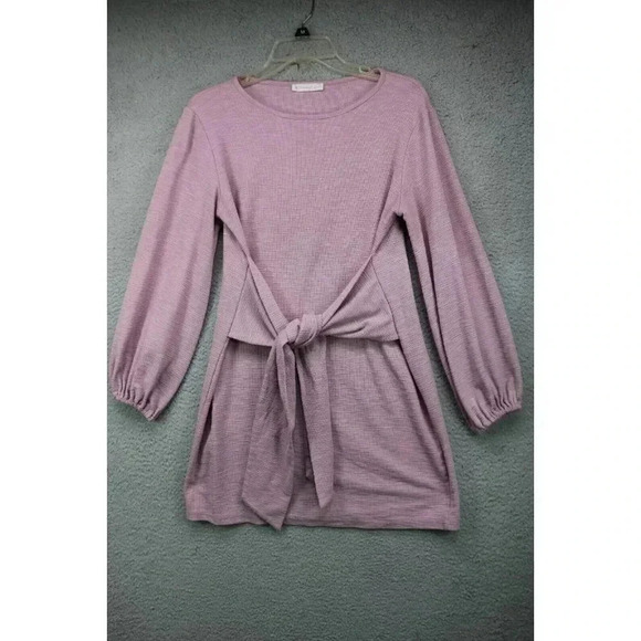 R. Vivimos Women's Long Puff Sleeves Dress-Size Large(12-14)-Front Ties - Picture 1 of 5